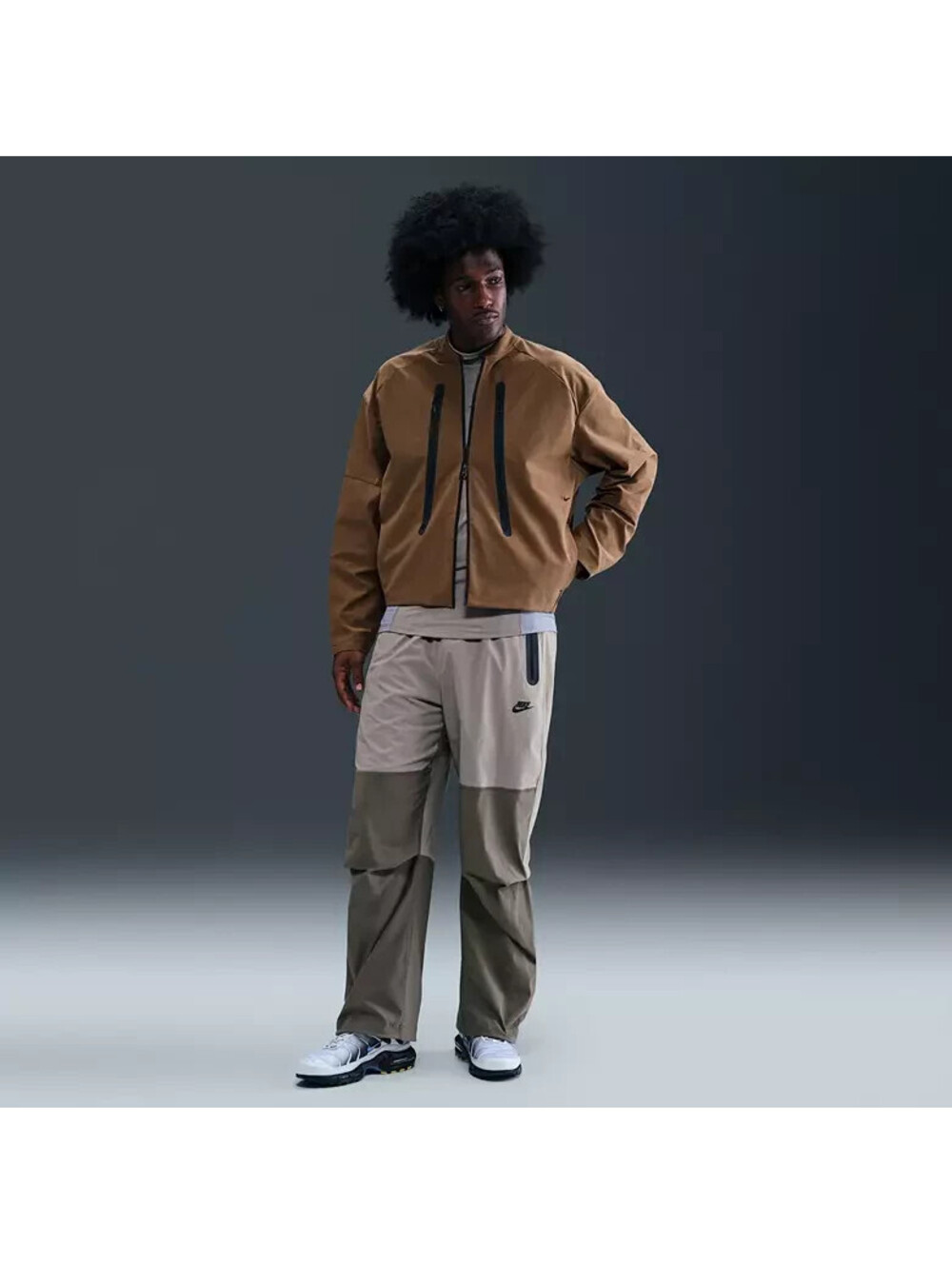 $150 Nike Tech Dri-FIT Shori Full-Zip Bomber Jacket  HV0951-235 Men's L